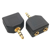 Xwave Adapter Y audio 3.5mm na 2x3.5mm ,crni