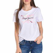 White womens T-shirt with Pepe Jeans print - Women