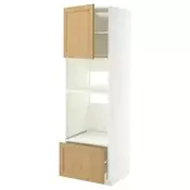METOD / MAXIMERA Visoki element za ugradne uredaje, bela/Forsbacka hrastovina, 60x60x200 cm