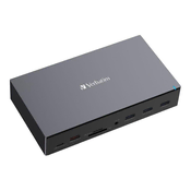 shumee Verbatim USB-C Pro priklopna postaja CDS-17 3xHDMI 2xDP RJ-45 5xUSB 2xUSB-C SD microSD DC avdio