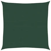 Vidaxl Senčno jadro 160 g/m2 temno zeleno 7x7 m HDPE
