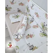 Bubamara037 Set posteljine za krevetac sa ravnom ogradicom Koala, Bež