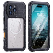 Box Vodoodporni ovitek IP68 za iPhone 16 Pro Max, MagSafe, črn