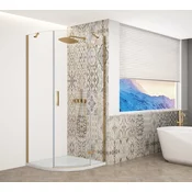 TRINITY GOLD MATT kvadrantna tuš kabina 900x900 mm, prozorno steklo, desna - 90x90 cm - Gelco - TRINITY - 36 - Kvadrantne tuš kabine - 900 - 2000 - 900 - 8 - 14