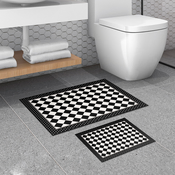 Lessentiel Maison Set 2 prostirke za kupatilo Crno-Beli