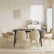 Jedilni stoli 6 kos Blago Krem 56,5 x 50 x 87,5 cm