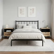 vidaXL Nočna omarica 2 pcs Rjava 40 x 33 x 46 cm Masiven les manga