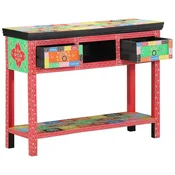 Vidaxl Konzolna miza s predalom večbarvno 100 x 30 x 77 cm
