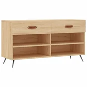 Vidaxl Klop za čevlje sonoma hrast 102x35x55 cm inženirski les