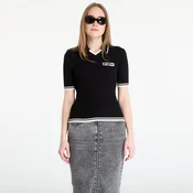 Majice Off-White Rib Viscose Knit S/S Polo Black XS