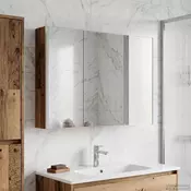 vidaXL Kopalniška ogledalna omara Star les 103,5 x 15,5 x 70 cm