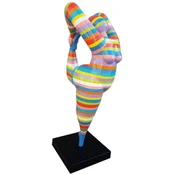 Casa Padrino luxury designer decorative sculpture woman multicolored/black H. 85 cm - Abstract decorative figure - XXL decorative sculpture - XXL decorative figure - Abstract sculptures