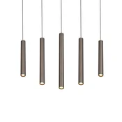 Trio Lighting LED-visoka svetilka Arimato, dolžina 94 cm, platinasto obarvan kovinski CCT - Dnevna soba/jedilnica - Sodobni - Kovina