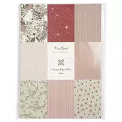 Papir za scrapbooking A4 Vivi Gade - rožnati toni/komplet 24 listov