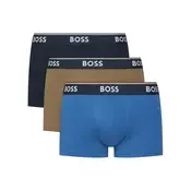BOSS Bokserice  tamno bež / safirno plava / crna
