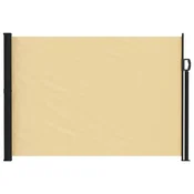Vidaxl Zložljivo stransko senčilo Peščena 600 x 120 cm Poliester