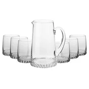 7-piece water serving set, crystalline glass, Fjord - Krosno