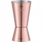Bar Up Jigger, dvostranski merilni kozarec za pijače, bakren, 25/50 ml