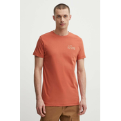 Kratka majica Mammut Massone moška, oranžna barva