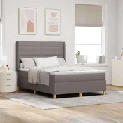 Box spring krevet Sivo-smeđa 140 x 200 cm tkanina
