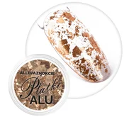 Prah za nohte v kovinskih aluminijastih kosmičih AllepaNails Noble Gold 0,2 g št. 3