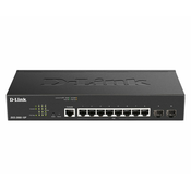 D-Link DGS-2000-10P mrežni prekidač Upravljano L2/L3 Gigabit Ethernet (10/100/1000) Podrška za napajanje putem Etherneta (PoE) 1U Crno