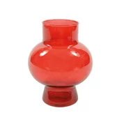 Mhome Vaza 15xh18cm / rdeča / steklo
