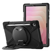 AVIZAR Ovitek za Galaxy Tab S11 z vrtljivim ročajem 360° in mestom za S Pen, Črna, (5000274801)