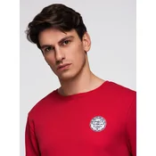 Ombre Mens non-stretch sweatshirt with round neckline and patch