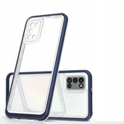 Hybrid Armor Clear 3in1 ovitek za Samsung Galaxy A03s, moder okvir