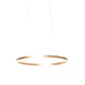 Dizajnerska viseča svetilka zlata 60 cm, vključno z LED, zatemnitev v 3 korakih - Anello