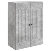 Ormar za montažu na zid Betonska siva 66 x 34,5 x 90 cm