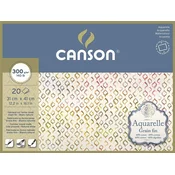 Rayher. Blok akvarelni Aquarelle Canson 31x41 cm 300 g, 20 listni, Cold Pressed