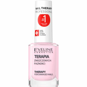 Eveline Cosmetics Nail Therapy Professional krepilni lak za šibke in poškodovane nohte s keratinom 12 ml