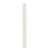 Bela dolga sveča Ego Dekor Cylinder Pure, čas gorenja 42 h