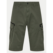 s.Oliver Kratke hlače iz tkanine 2141741 Zelena Regular Fit