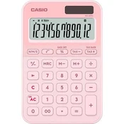 Stolni kalkulator, 12-znamenkasti, CASIO, MS 20 YC, svijetloružicasti
