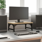 vidaXL Stojalo za monitor sonoma hrast 37x23x14 cm inženirski les