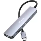 Equip 133499 priključna stanica i replikator porta za prijenosno računalo Žičano USB 3.2 Gen 2 (3.1 Gen 2) Type-C Sivo