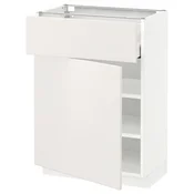 METOD / MAXIMERA Podni element s fiokom/vratima, bela/Veddinge bela, 60x37 cm
