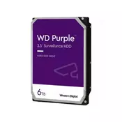 WESTERN DIGITAL Digital Hard disk 6TB SATA3 Caviar 64MB WD62PURZ Purple
