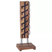 Stalak za vino za 6 boca 35 x 35 x 100 cm od masivne tikovine