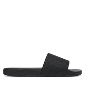 Natikači Calvin Klein Ess Slid Pu Aop HM0HM02110 Črna