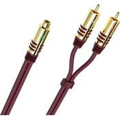 Oehlbach Oehlbach D1C20560 NF Y-Sub Adapter cinch avdio adapter [2x moški cinch konektor - 1x ženski cinch konektor] bordo rdeča, (20411419)