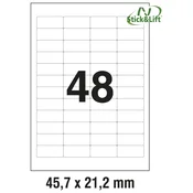 ETIKETE ILK 45,7X21,2MM ODLJEPLJIVE PK25L ZWECKFORM L4736REV-25