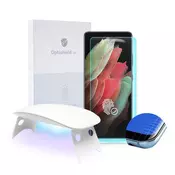 Premium zaščitno steklo Optishield Lux za Samsung Galaxy S21 Ultra in UV svetilka