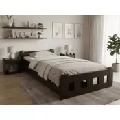 Ljubki dom Postelja Naomi povišana 90 x 200 cm oreh Posteljno dno: Brez posteljnega dna, Vzmetnica: Vzmetnica Coco Maxi 19 cm