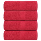 Rucnici za pranje FROGN 4 kom. Crveni 30x30 cm 360 g/m2