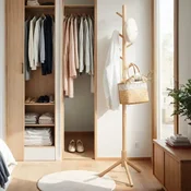 Songmics Obešalnik za plašče oblika drevesa 47x47x175 cm bela