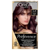 Barva za lase Loreal Preference - 5.21 Hladno mavrična svetlo rjava (2x60ml, 54ml)